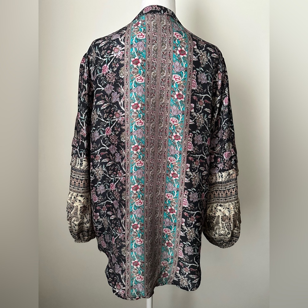 SOFT SURROUNDINGS Milarepa 100% Silk Blouse Women’s Size Large - Picture 6 of 10